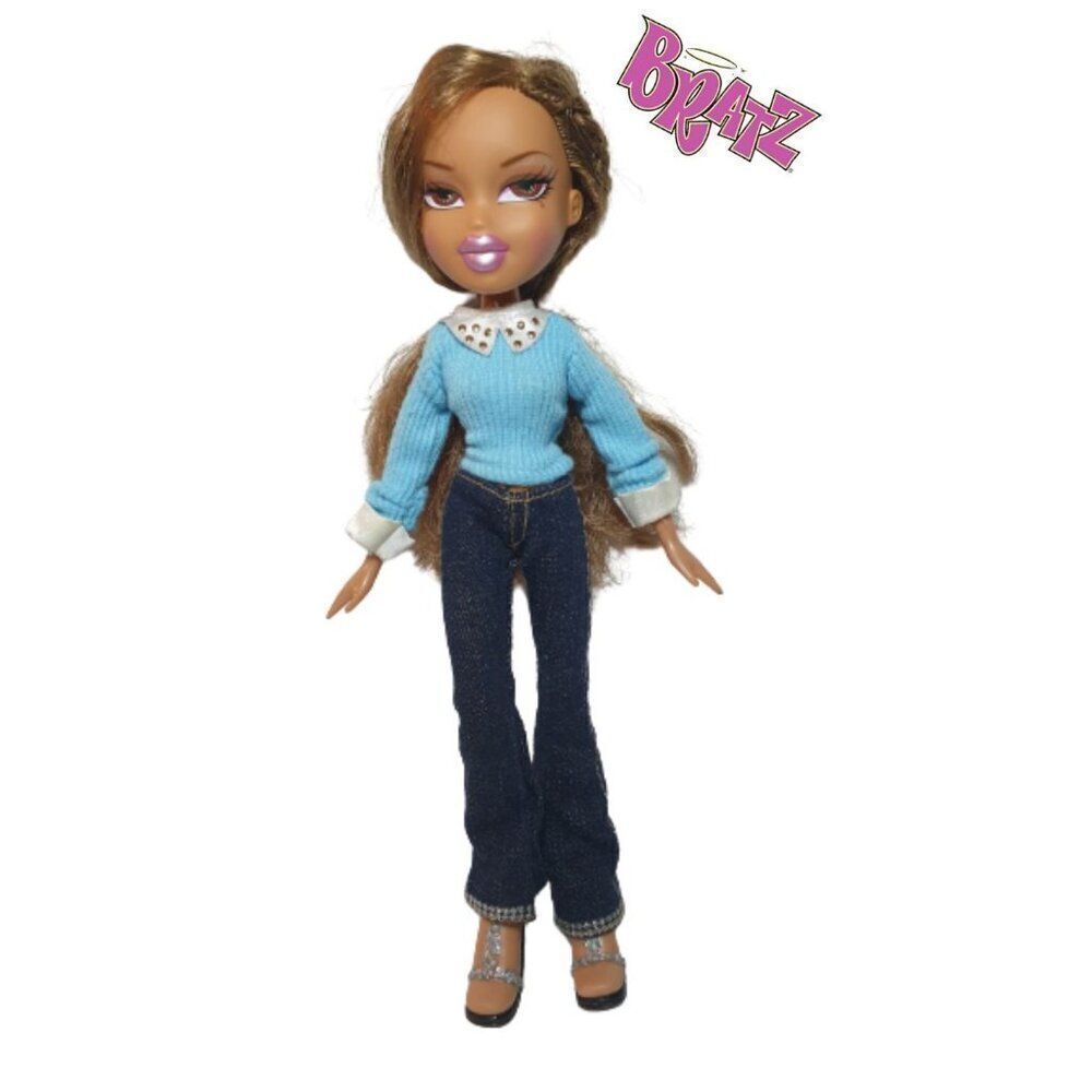 Vintage Bratz Yasmin Doll 2001 First Edition Sweater & Jeans Outfit